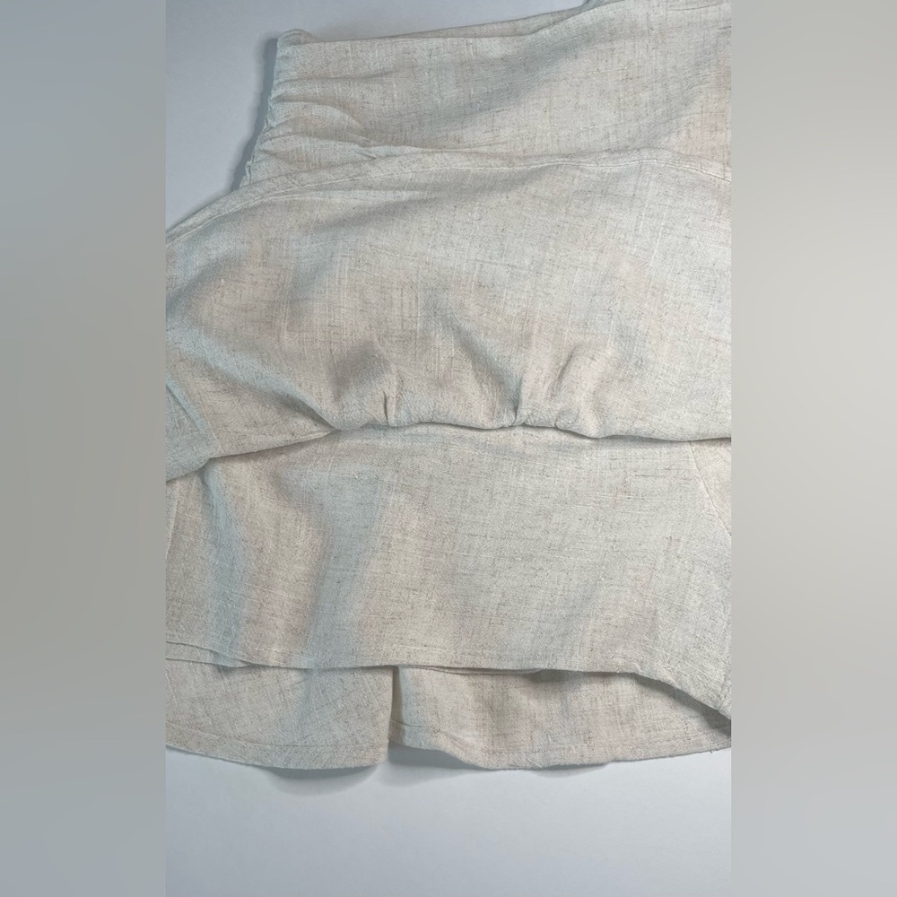 St. Croix Classy Linen Blend Ruffle Hem Mini Skirt & Built-in Undershorts Skort - Picture 8 of 10